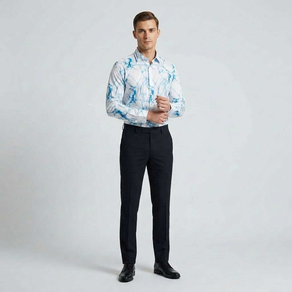 Marble Print Shirt view 2
