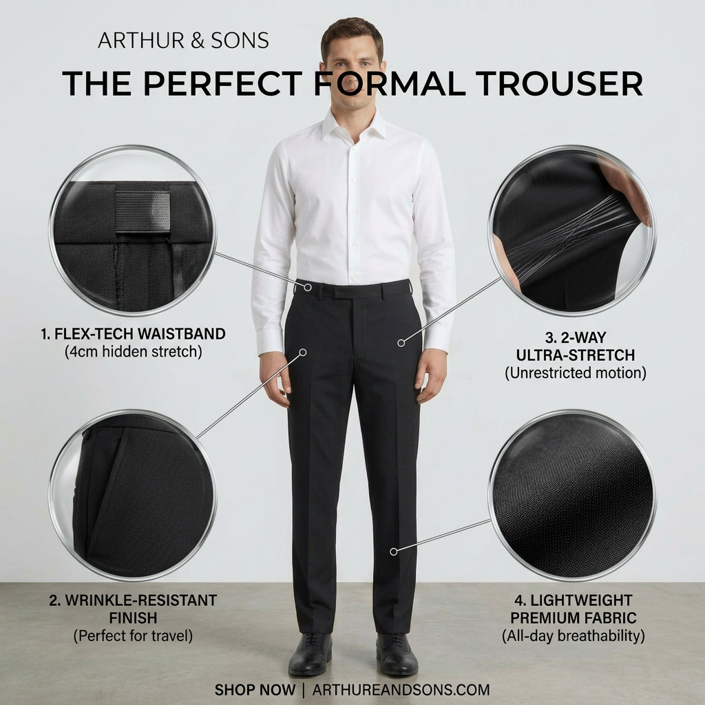 Urban Style Black Trousers view 2