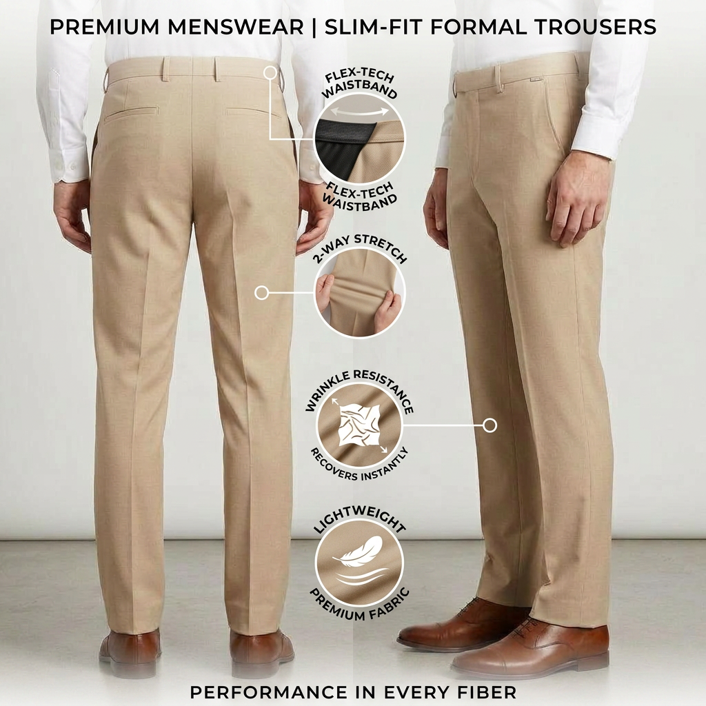 Beige Trousers view 2
