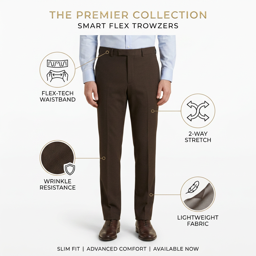 Beige Formal Trousers view 2