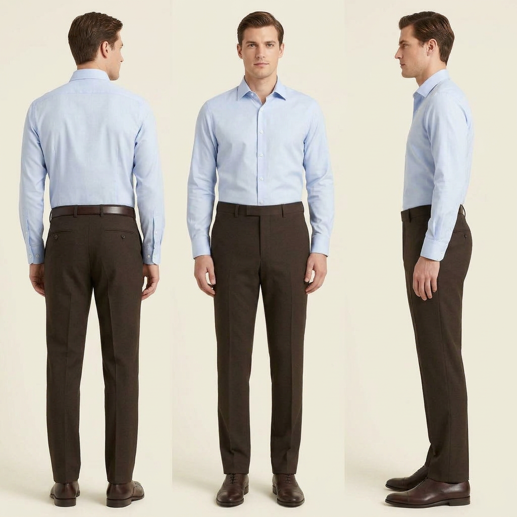 Beige Formal Trousers view 3