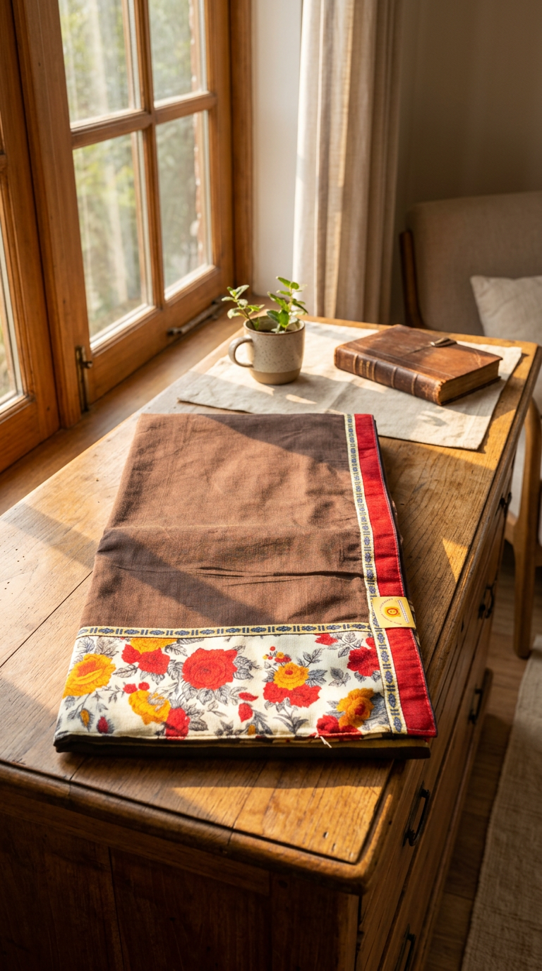 Linen Digital Border Saree view 3