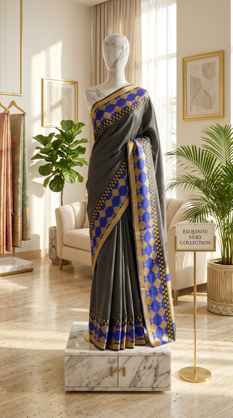 Linen Cotton Saree view 3