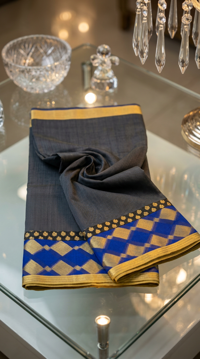 Linen Cotton Saree view 2