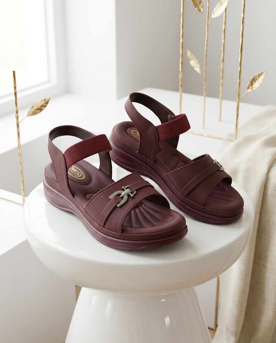 Doctor Sole Sandal Full Comfort Girls And Women Brown Colour view 3