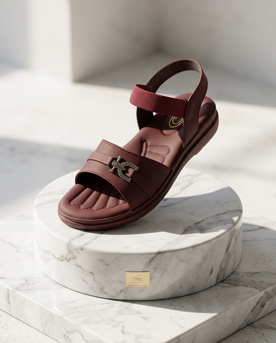 Doctor Sole Sandal Full Comfort Girls And Women Brown Colour view 2