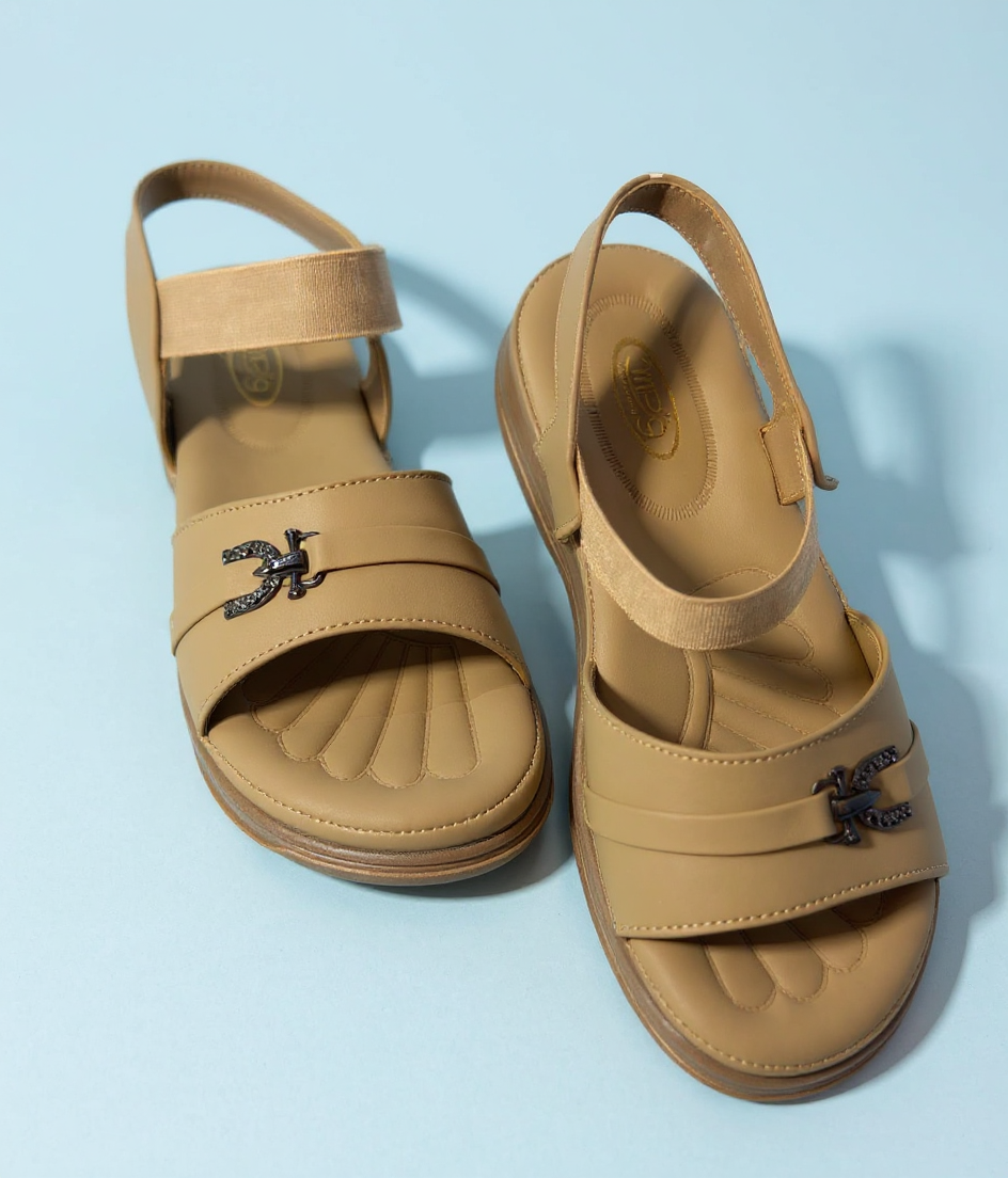 Doctor Sole Sandal Women And Girls Wear ( Colour Tan ) view 4