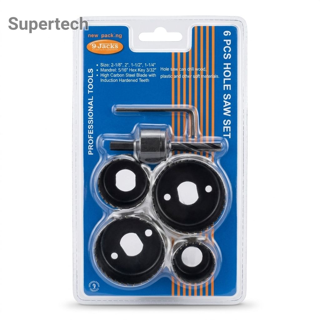 9 Jacks 6 PCS Hole Saw Set