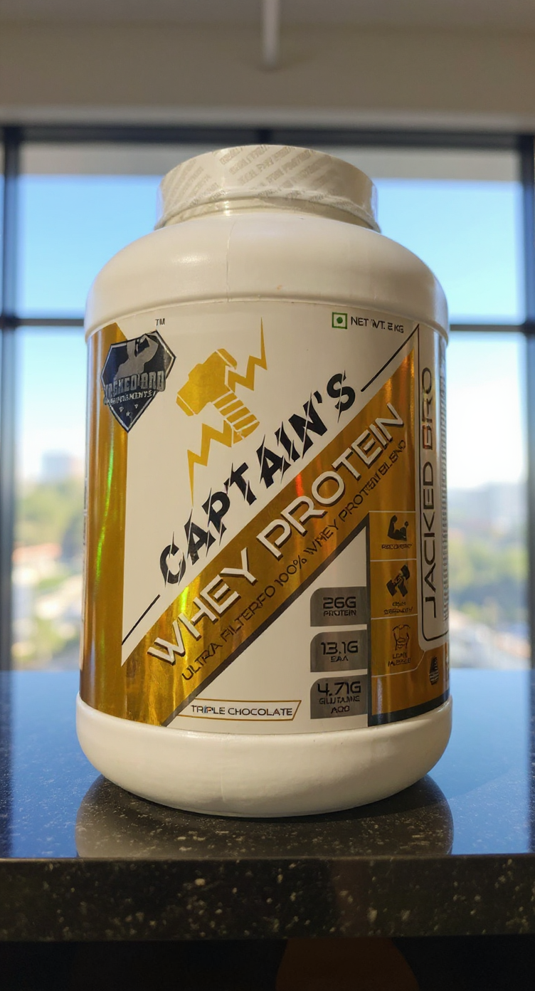 Captain's Whey Protein - Triple Chocolate 2Kg (4.4lb)