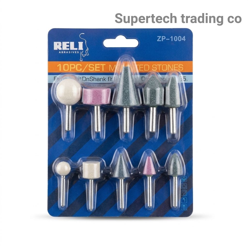 Reli Abrasives 10PC Set Mounted Stones
