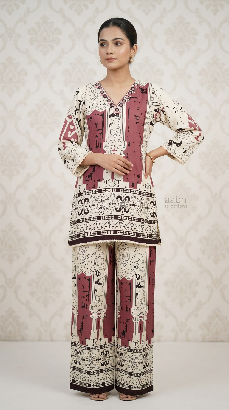 Heavy Rayon Digital Printed Coordinate Set
