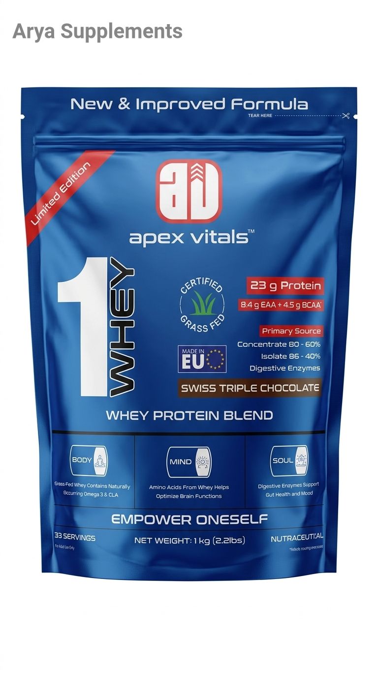 Apex Vitals Whey Protein Blend - Swiss Triple Chocolate 1.Kg