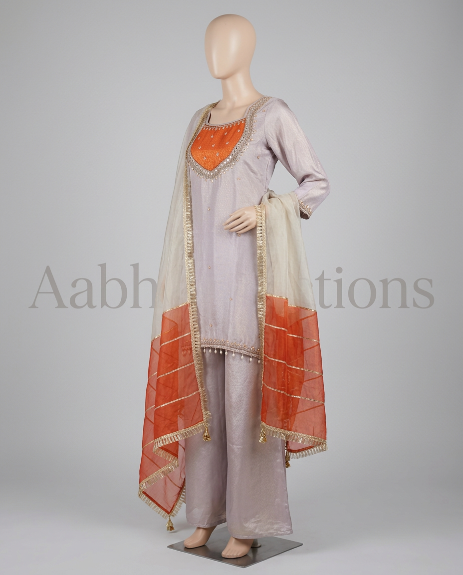 Embroidered Anarkali Suit view 3