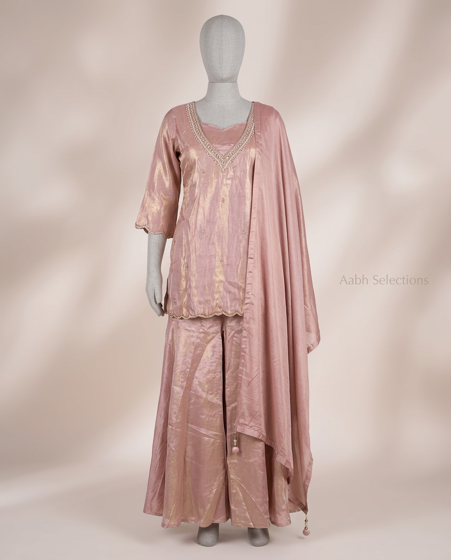 Pure Glass Tissue Suit With Attached Bustier And Divider Set view 3