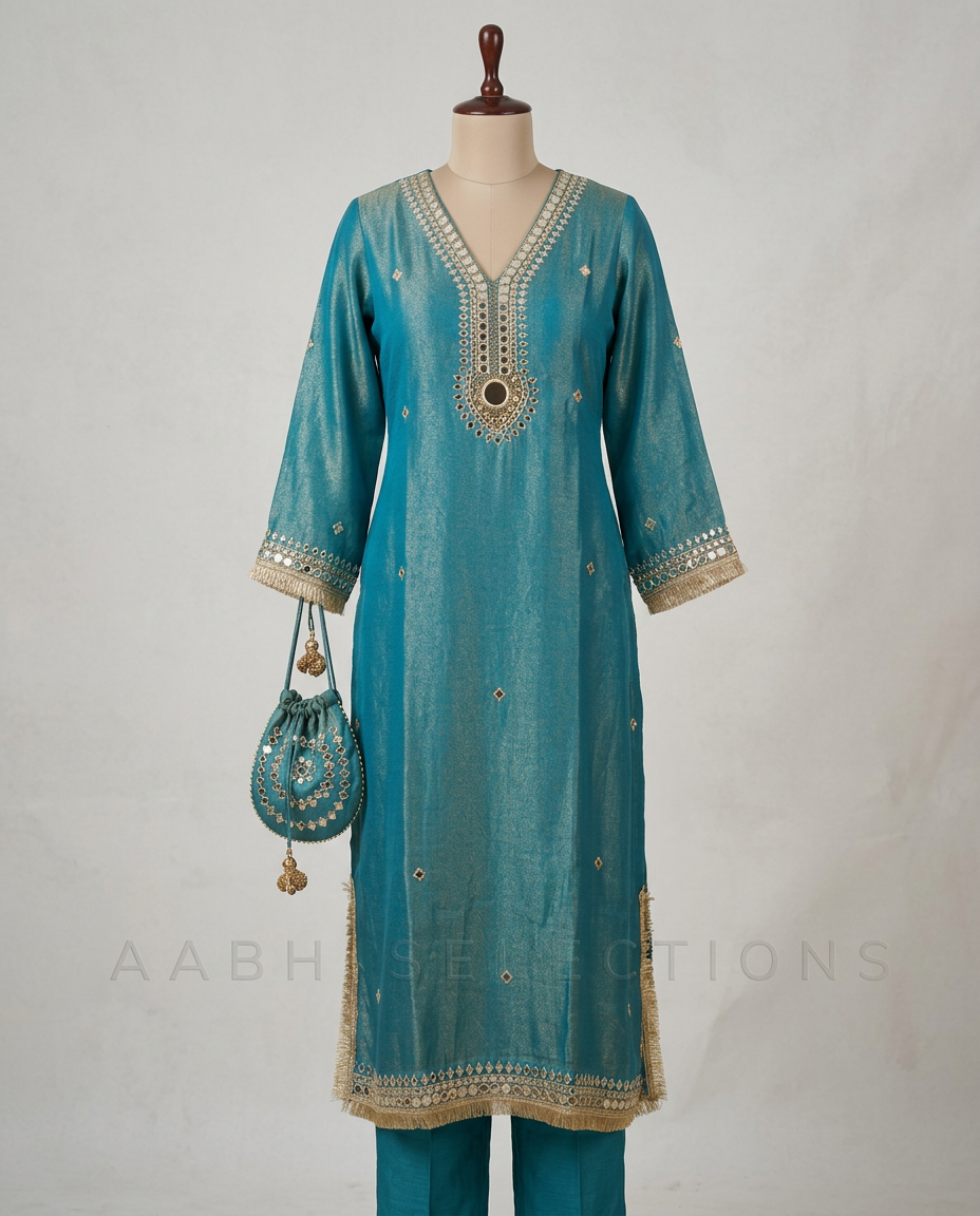 Pure Shimmer Phirin Dress With Matching Pants view 2