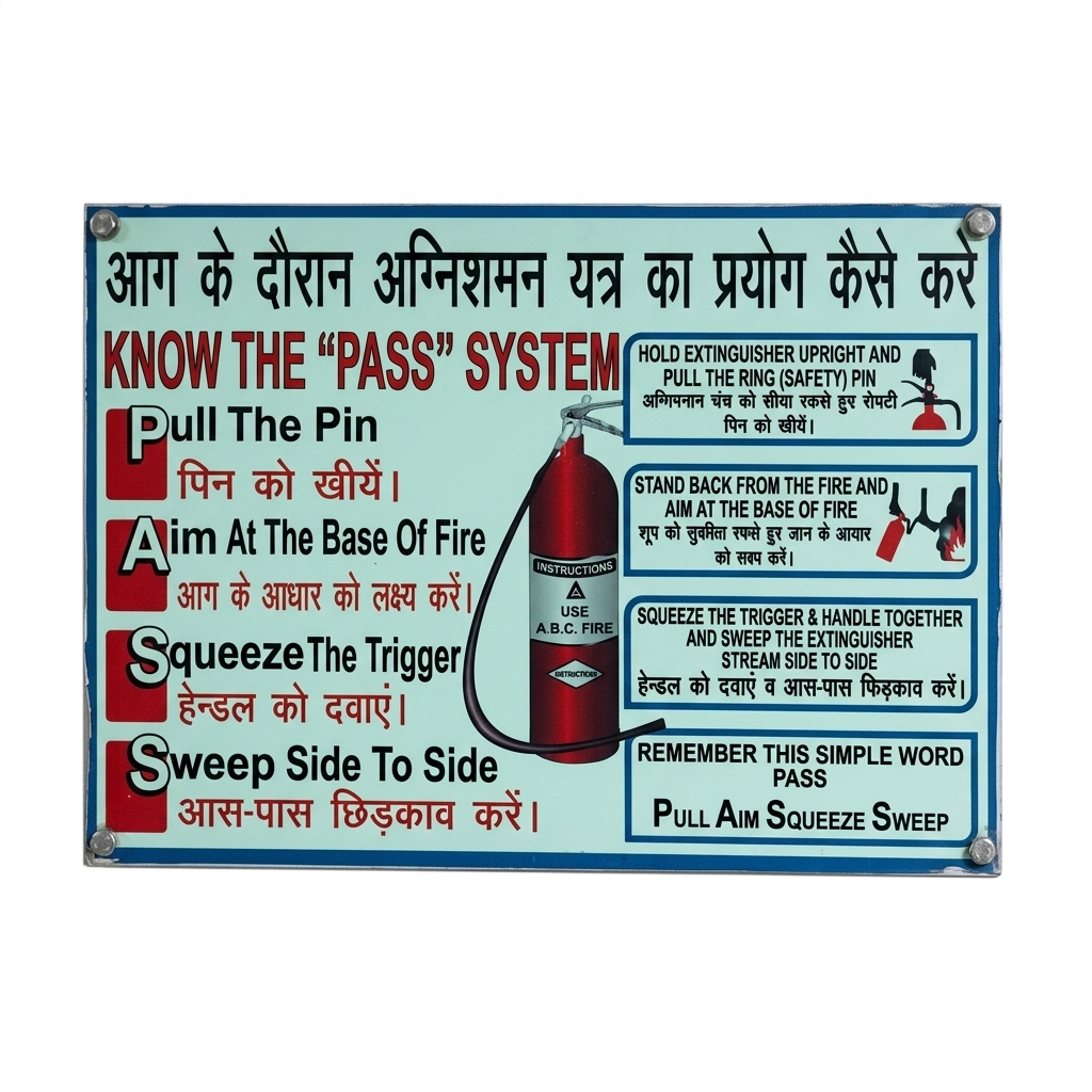 Fire Safety Instructions Sign