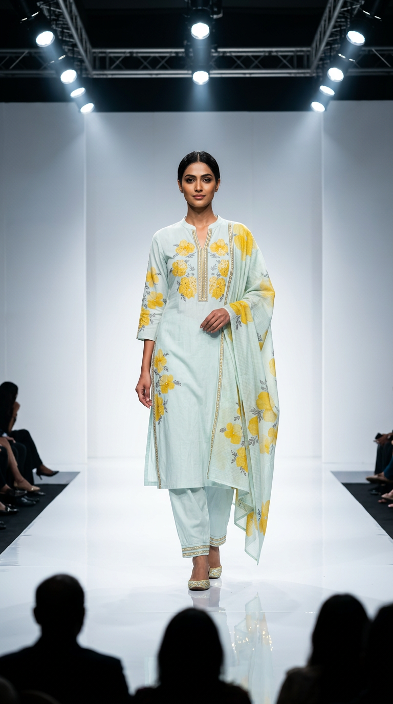 Pure Cotton Suit With Beautiful Floral Motifs All Over view 2