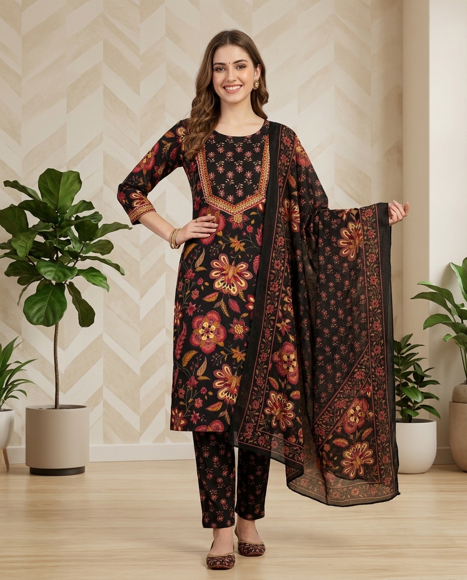 Pure Cotton Printed Suit view 3