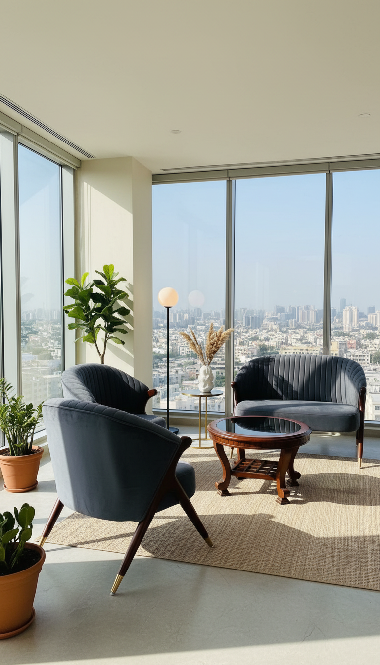 Modern Velvet Sofa Set view 2