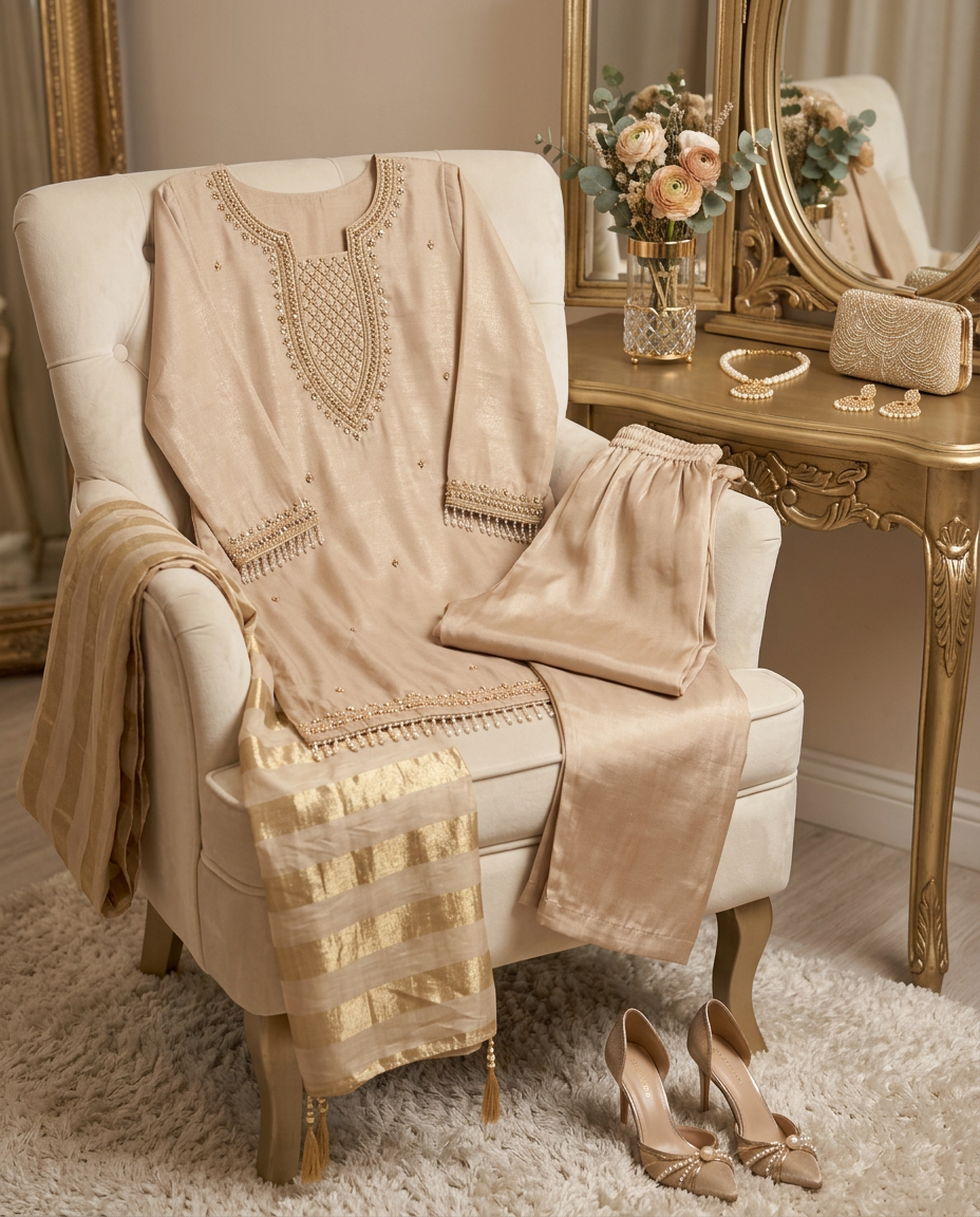 Pure Mul Chanderi Party Wear Suit view 3