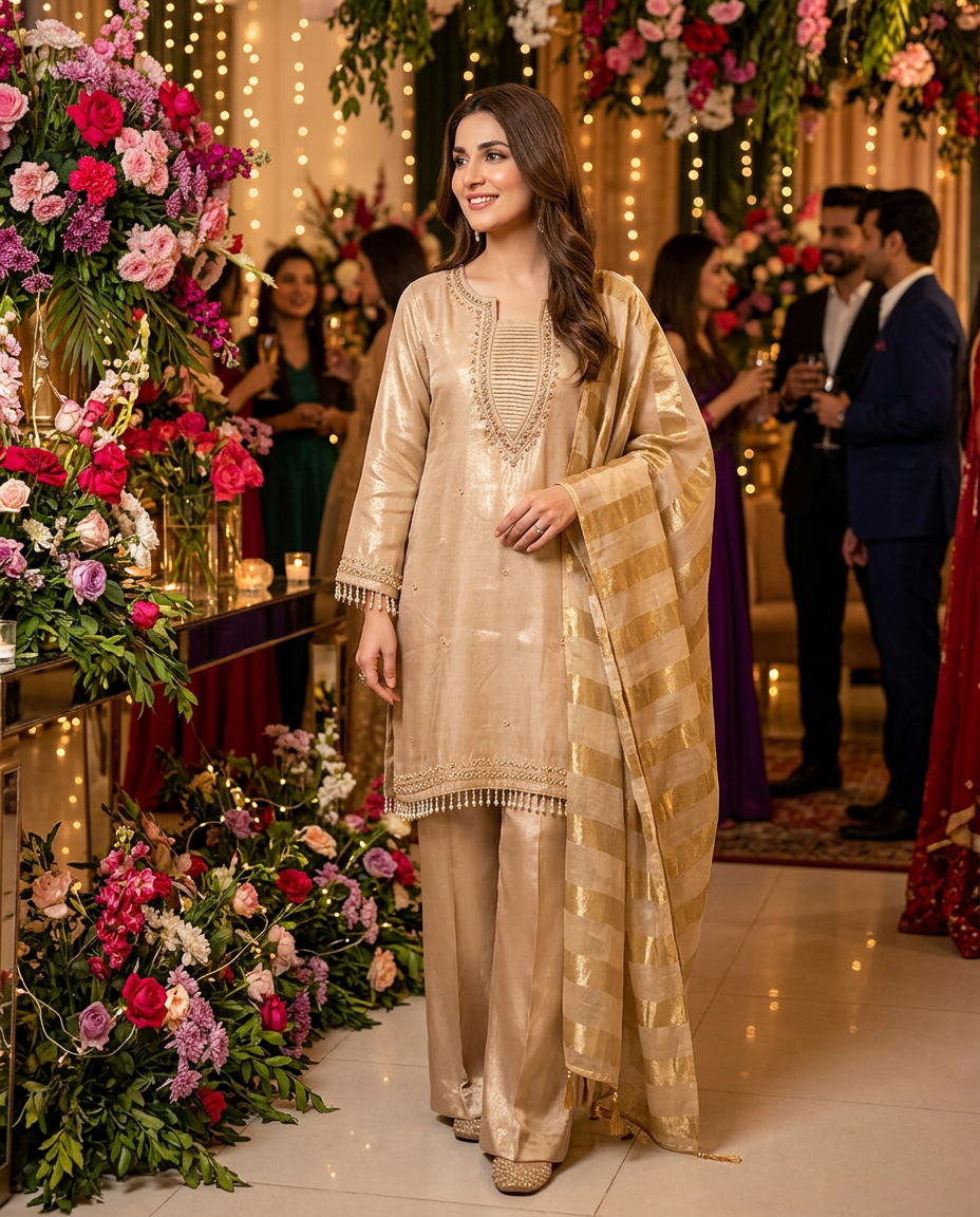 Pure Mul Chanderi Party Wear Suit view 2