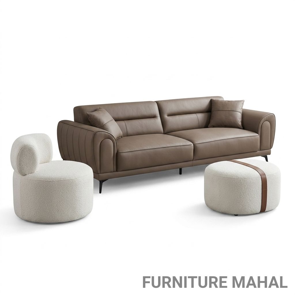 Modern Leather Sofa Set view 2