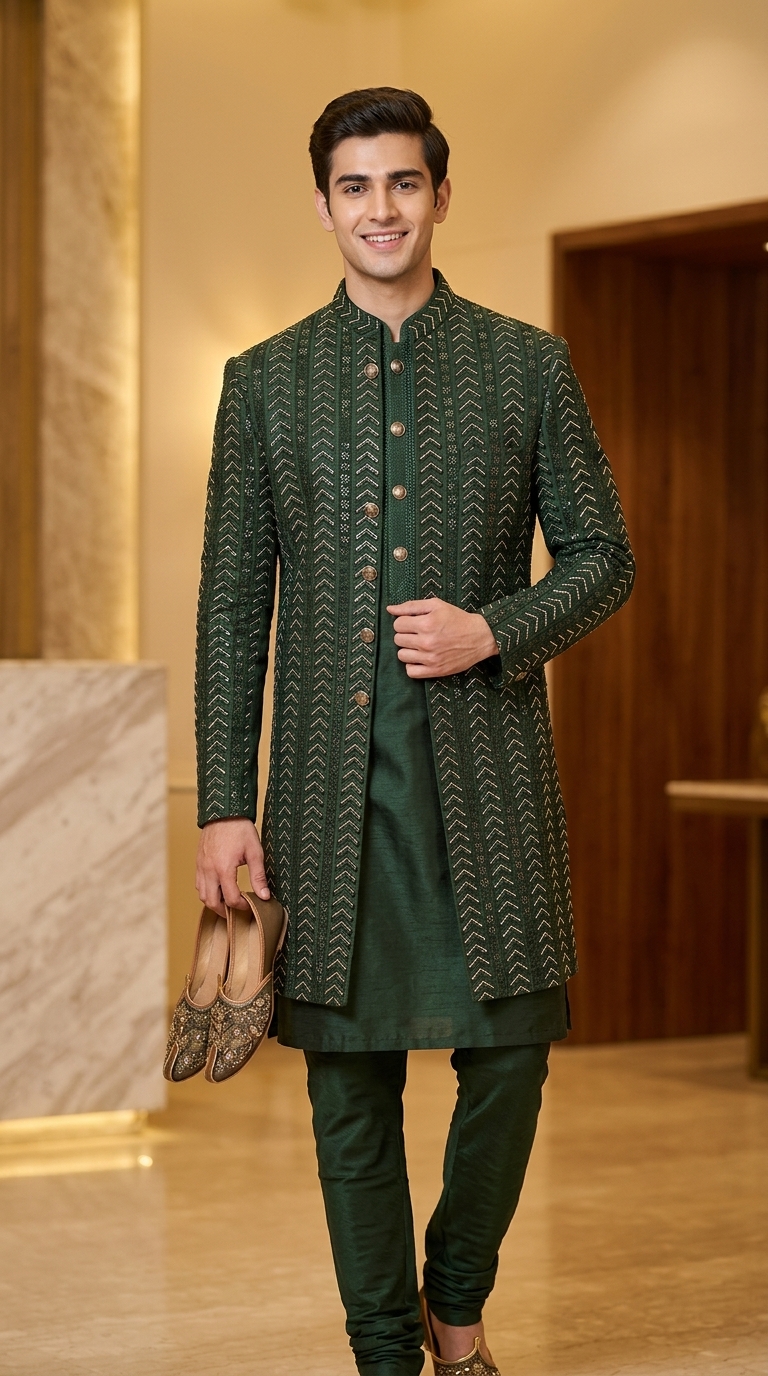 Embellished Green Jacket