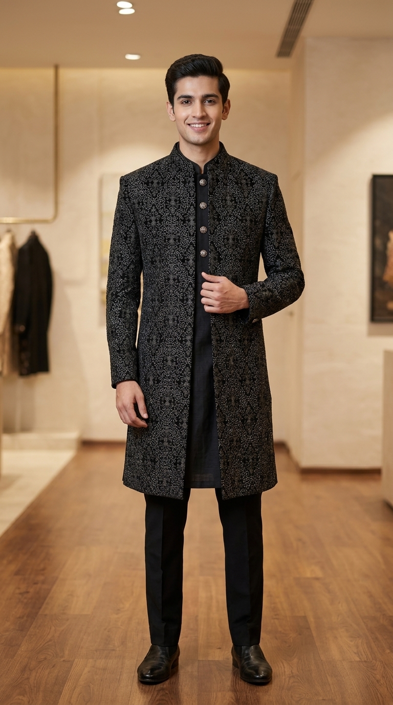 Embroidered Black Jacket
