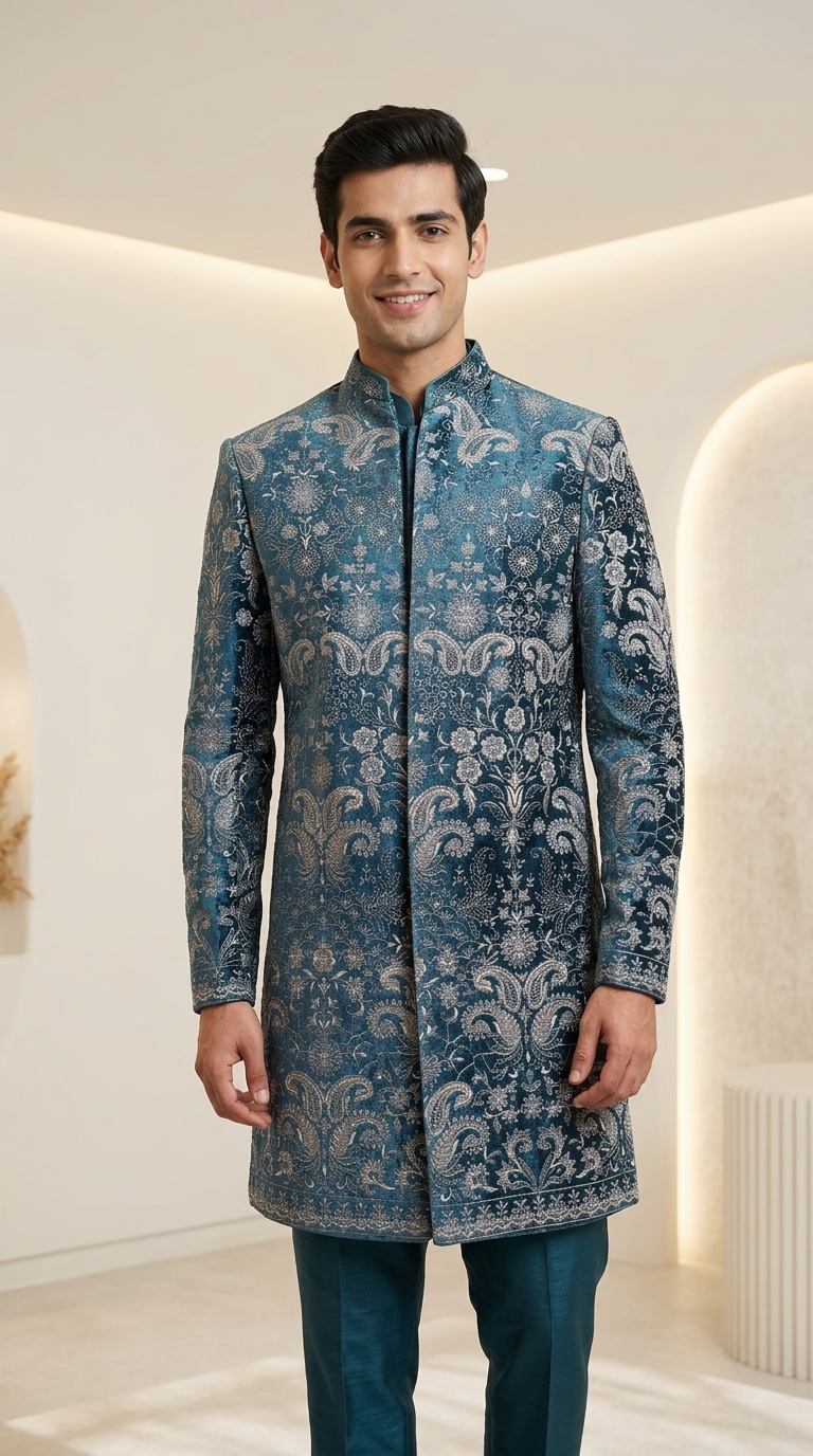 Embroidered Indo Western Jacket
