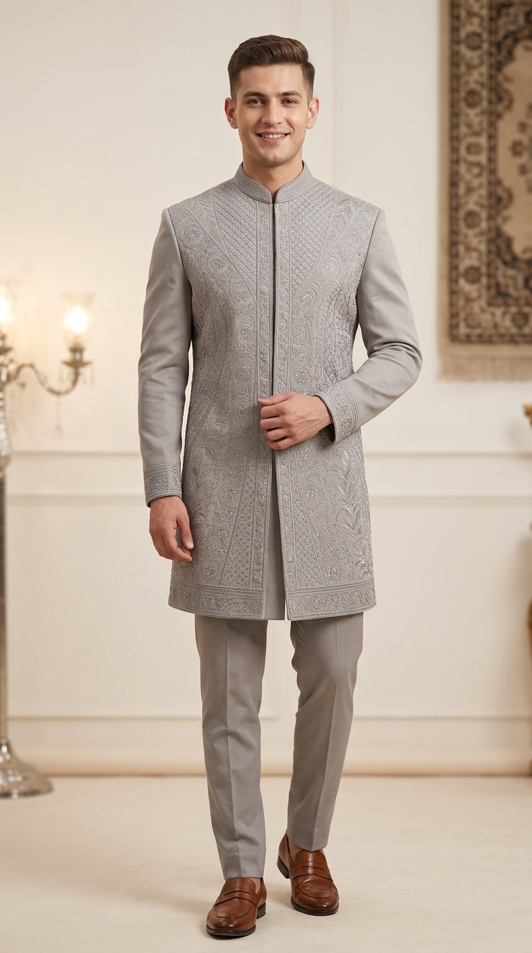 Embellished Open Jodhpuri Jacket