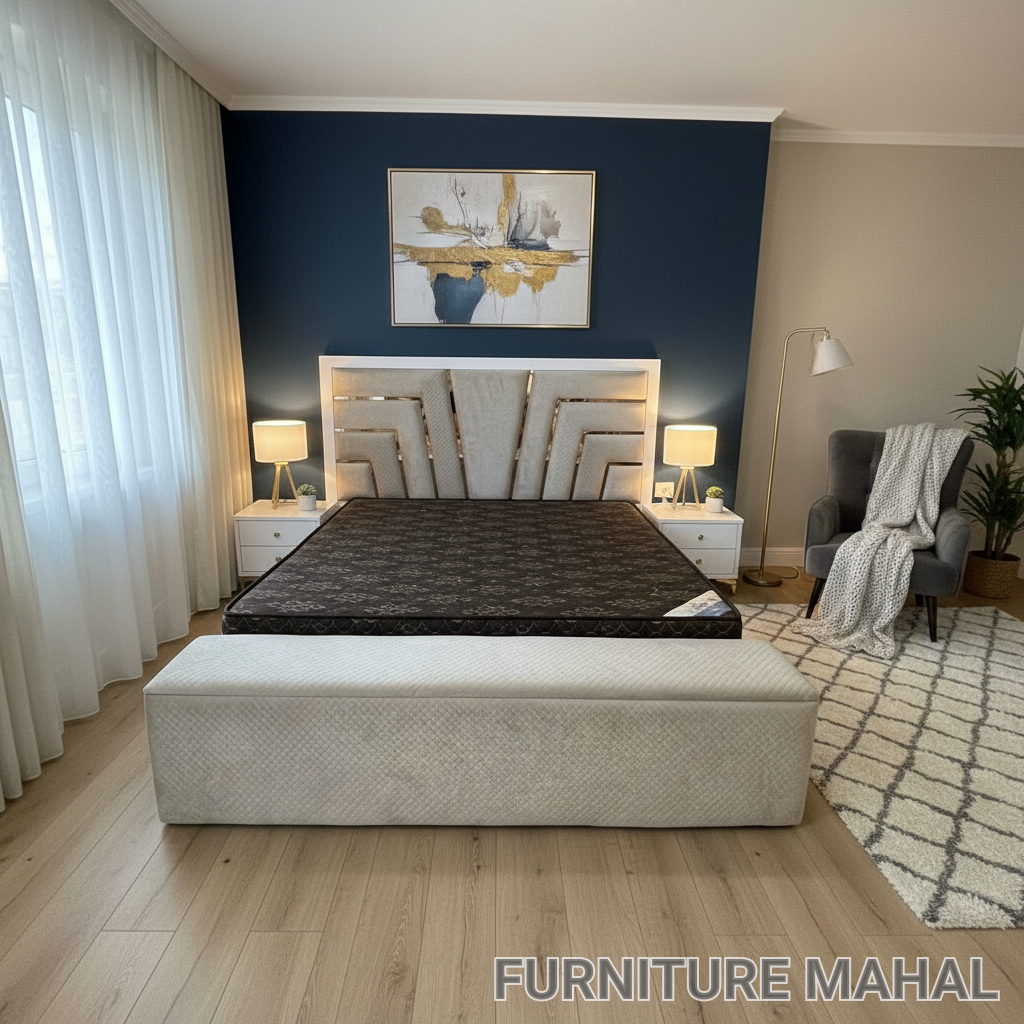 MODERN V DESIGN LED BED view 2