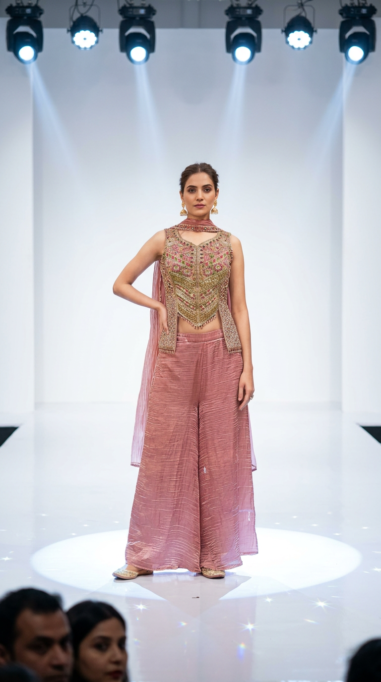 Ethnic Gharara Suit by Malde view 3