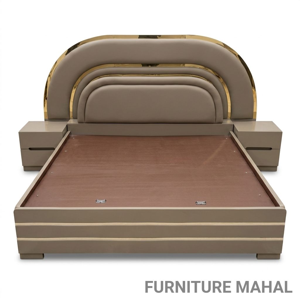 Modern Wooden Bed view 2