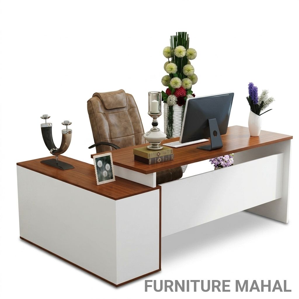 Modern Executive Office Desk view 2