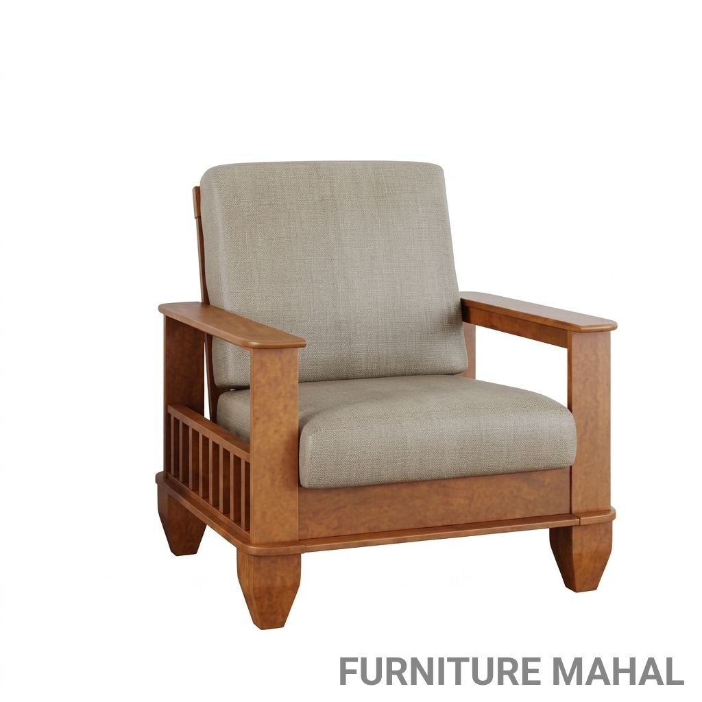 Wooden Armchair view 2