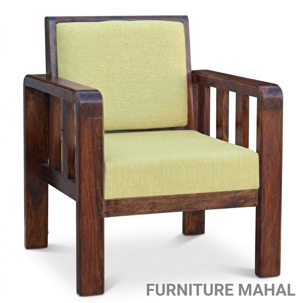 Modern Wooden Armchair view 2