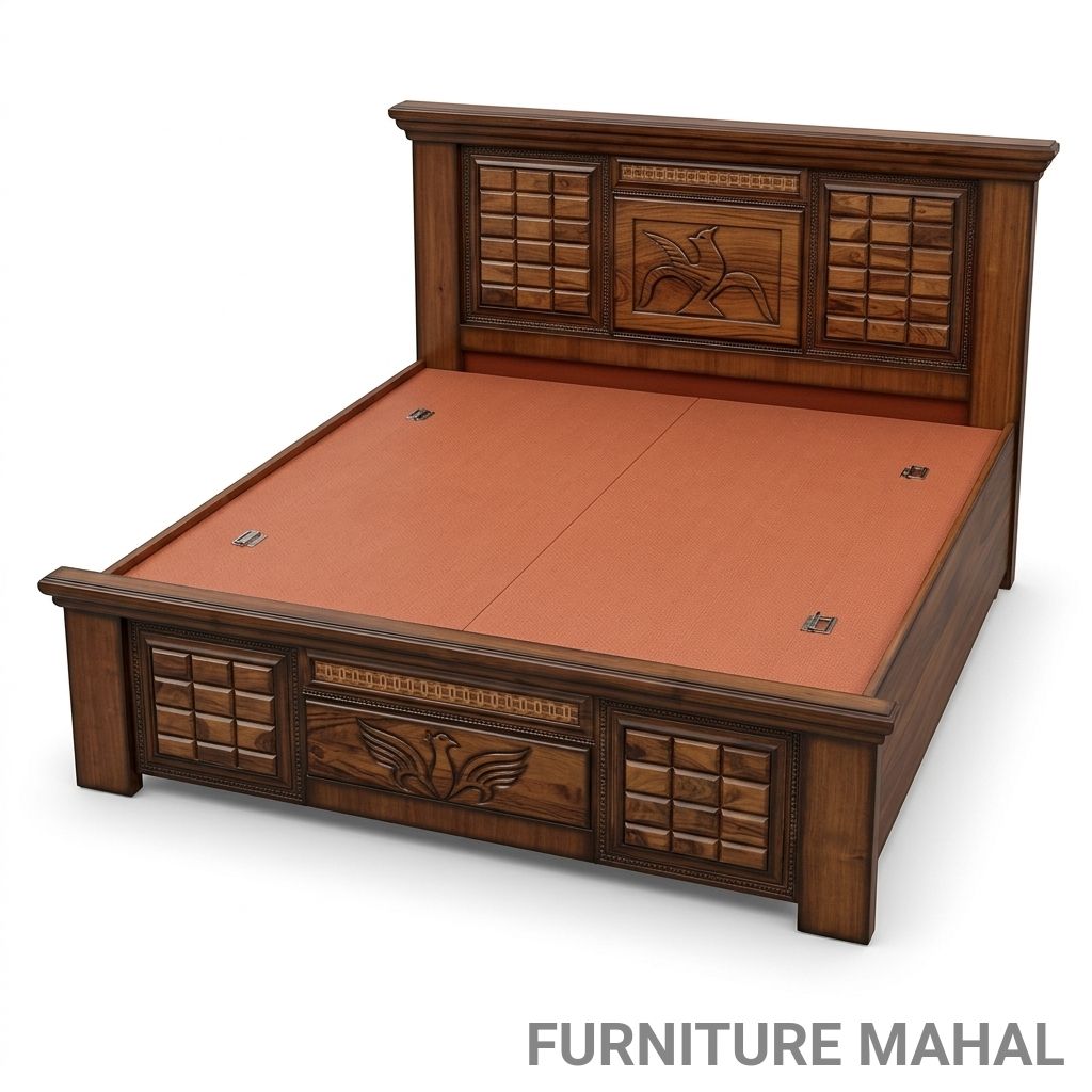Wooden Storage Bed view 2