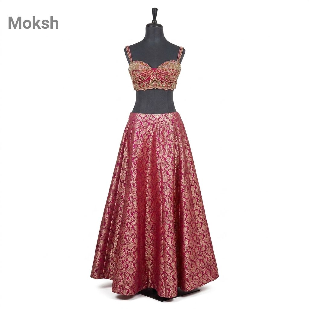 Embroidered Pink Gown
