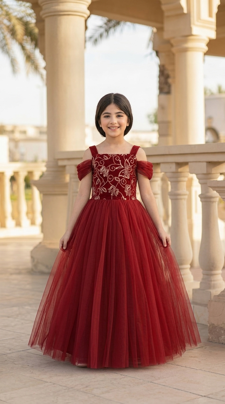 Red Tulle Party Dress