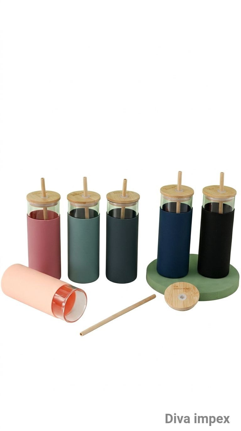 Stylish Glass Water Bottle Set