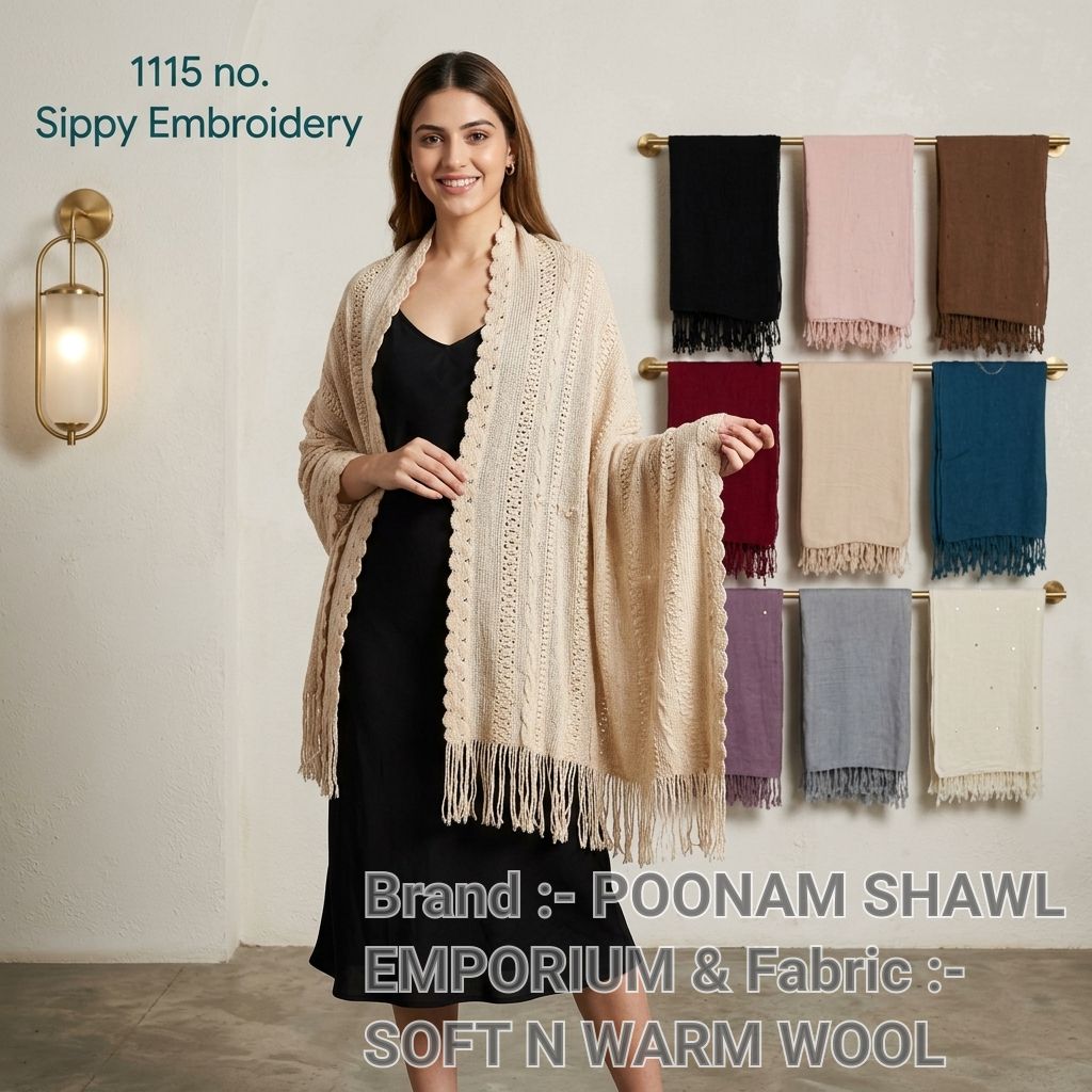 Sippy Embroidery Shawl