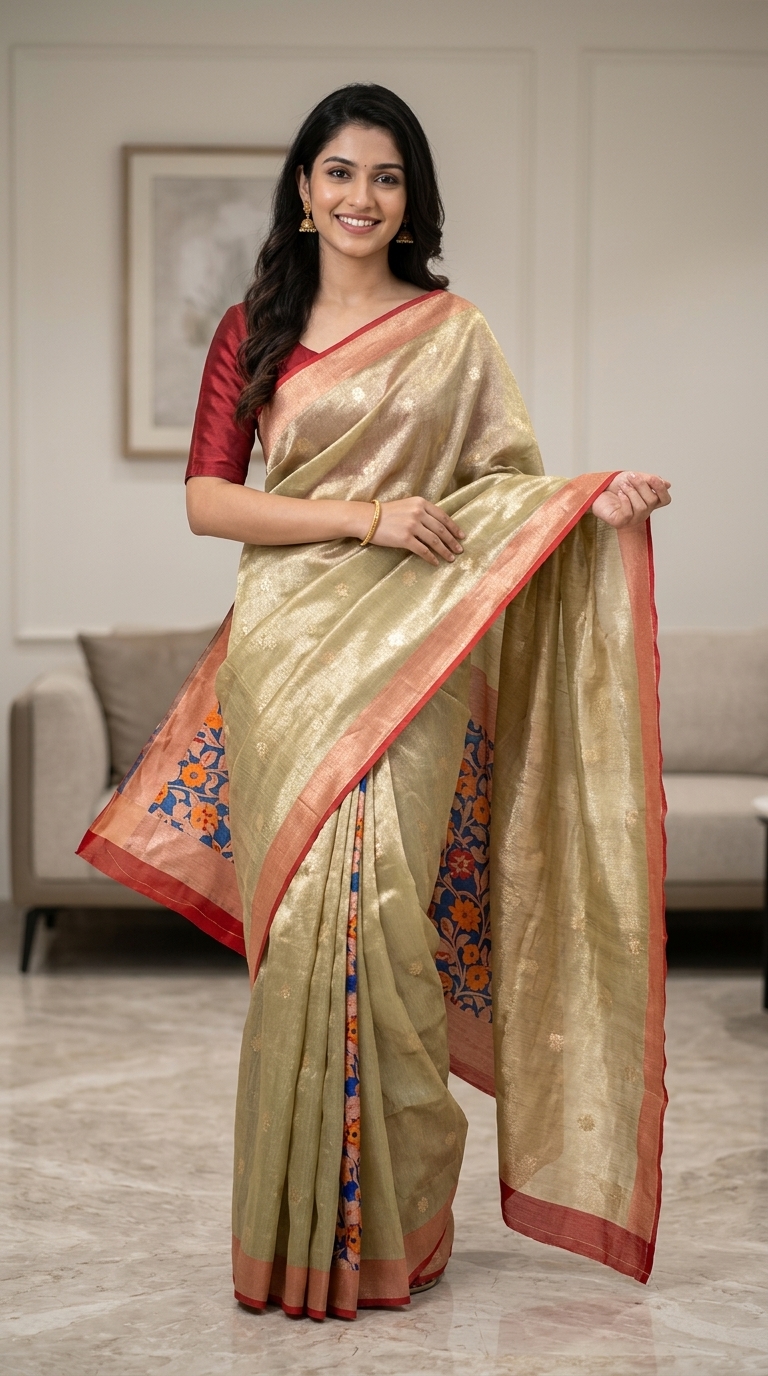 Green Designer Saree