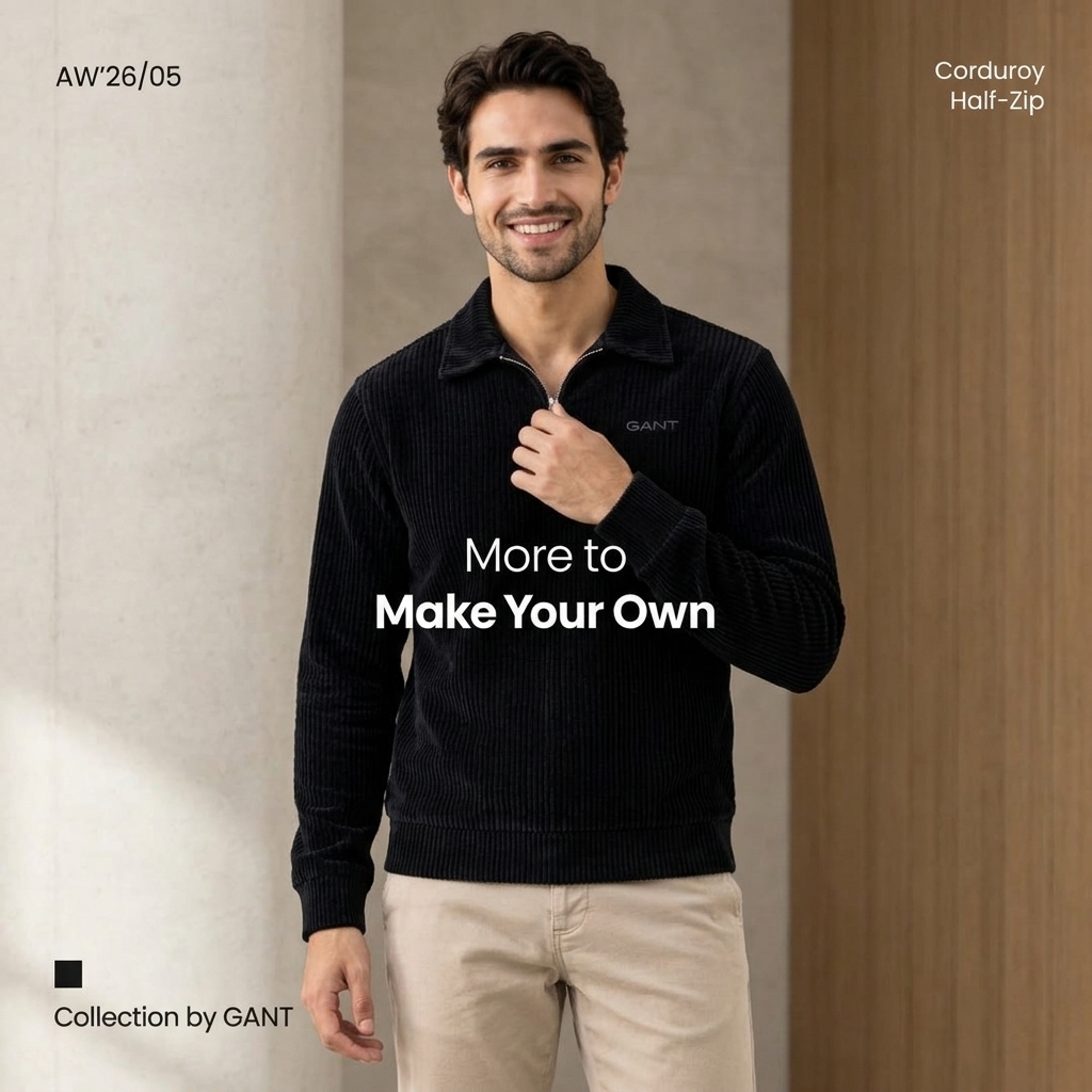 GANT Corduroy Half-Zip
