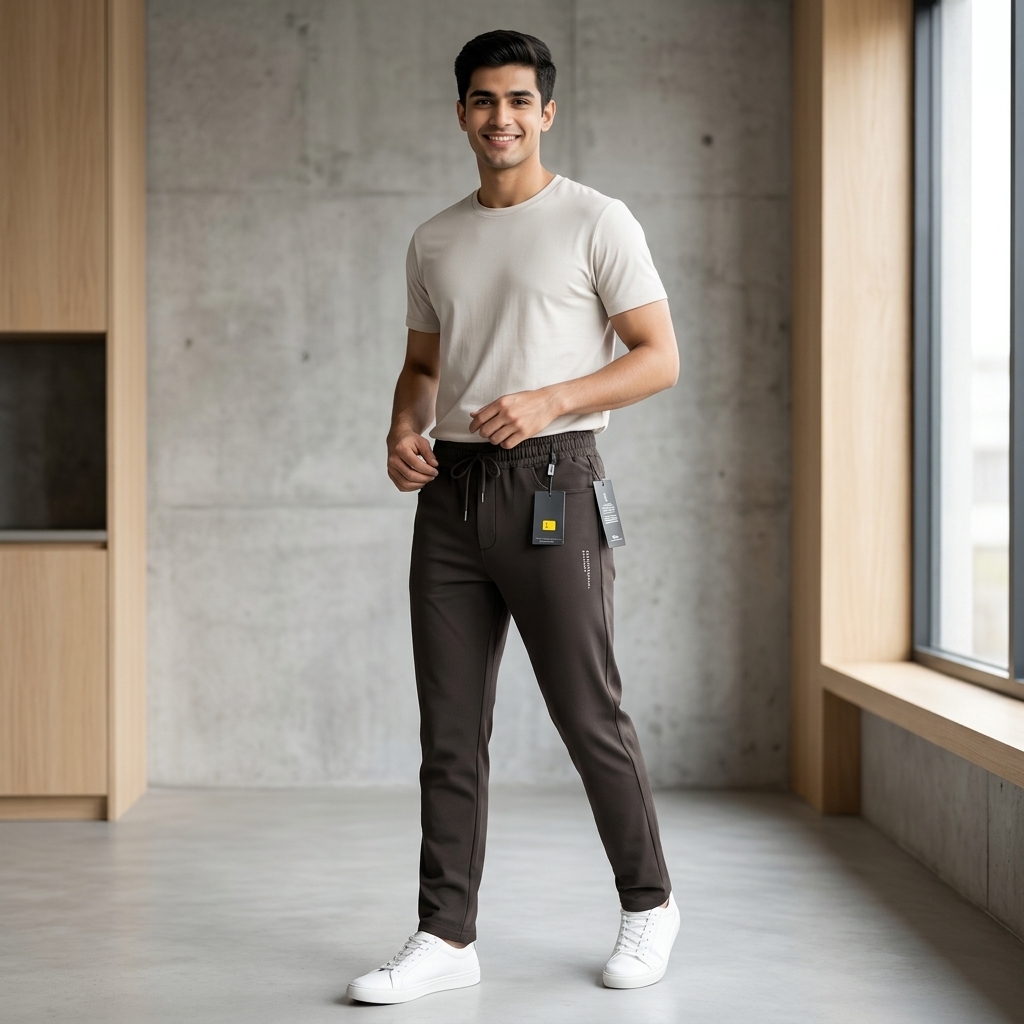 Men's Black Casual Joggers