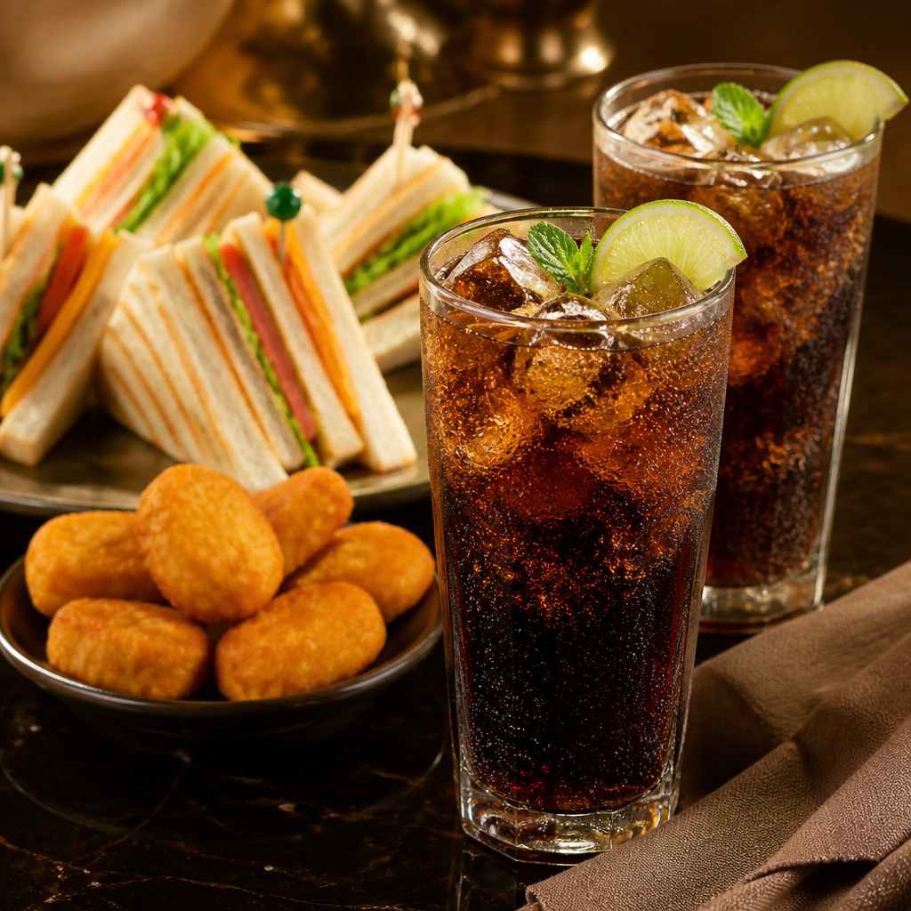 Sandwich and Nuggets Combo with 2 Cold Drinks
