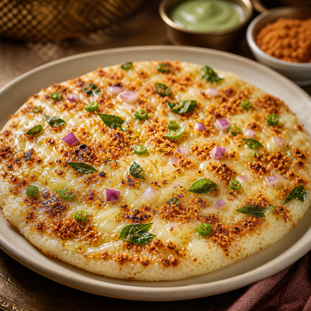 Ghee Podi Cheese Uttapam