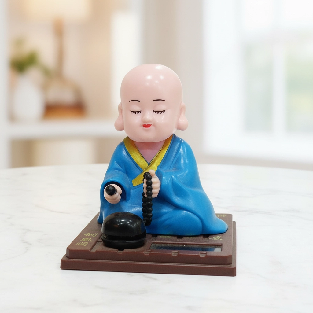 Meditating Monk Figurine view 4